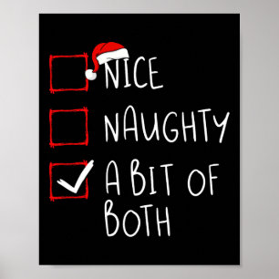 Poster Belle Naughty Un Peu Des Deux Liste De Noël Noël N