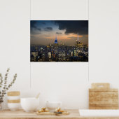 Poster Belle New York Soirée Skyline (Cuisine)