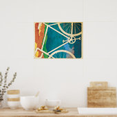 Poster Belle oeuvre de vélo - Vélo NY (Cuisine)