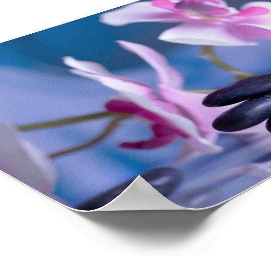 Poster Belle orchidée, Stones Zen (Coin)