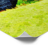 Poster Belle Ours Noir Faune Aquarelle Peintures (Coin)