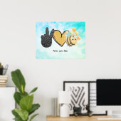 Poster Belle Paix Aimer Les Abeilles (Bureau à domicile)