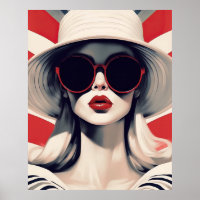 Belle Parisienne en Lunettes de soleil rouges