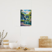 Poster Belle patrie Croatie Lacs de Plitvice (Cuisine)