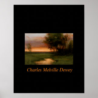 Poster Belle peinture d'artiste tonaliste américain