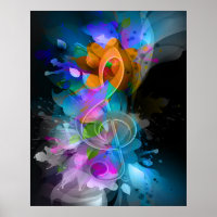 Belle Peinture Feuille de Clef en Arbre Colorée