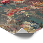 Poster Belle période Rococo Floral (Coin)