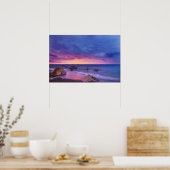Poster Belle photo côtière du coucher de soleil (Cuisine)