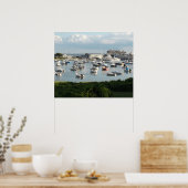 Poster Belle photo de Bateaux à Dock à Cape Cod, Ma (Cuisine)