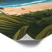 Poster Belle Place des Pitons Sainte Lucie Voyage (Coin)