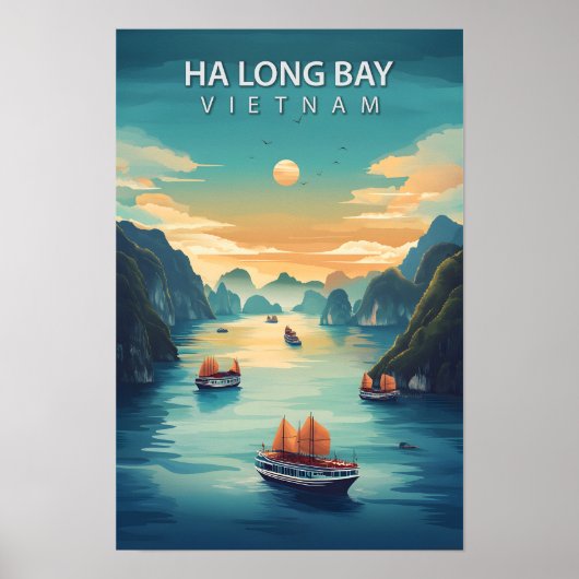 Poster Belle Place Ha Long Bay Vietnam Travel (Devant)