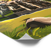 Poster Belle Place Machu Picchu Illustration Voyage (Coin)