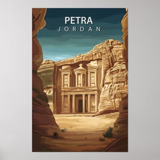 Poster Belle Place Petra Jordan Art Travel (Devant)