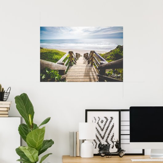 Poster Belle plage (Bureau à domicile)