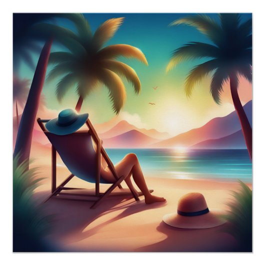 Poster belle plage (Devant)