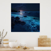 Poster Belle plage de bioluminescence (Cuisine)