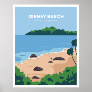 Poster Belle plage de Gibney