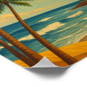 Poster Belle plage de Maspalomas Meloneras Gran Canaria (Coin)