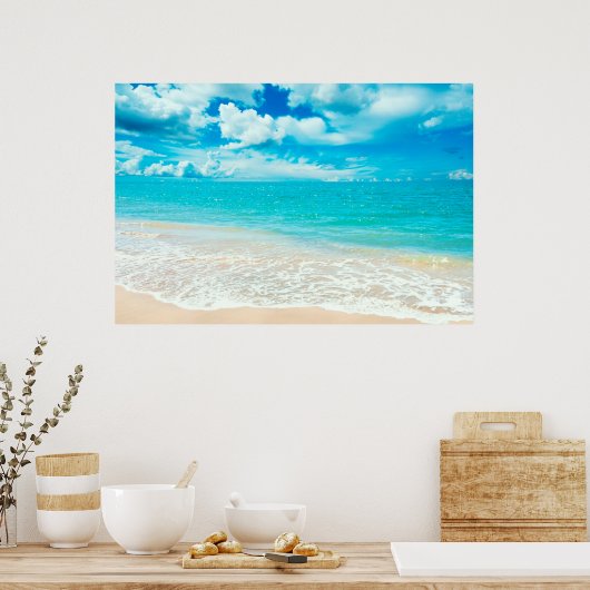 Poster Belle plage d'été (Cuisine)