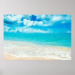 Poster Belle plage d'été