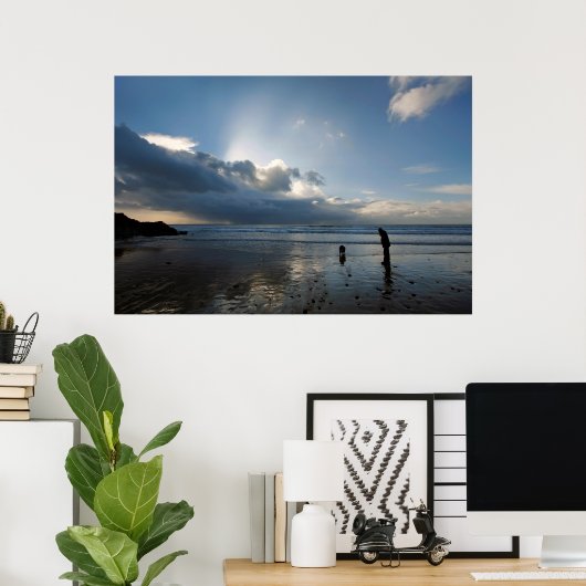 Poster Belle plage et ciel (Bureau à domicile)