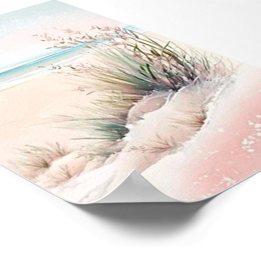 Poster Belle plage pastel (Coin)