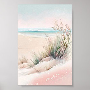 Poster Belle plage pastel