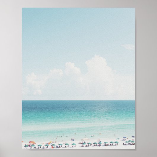 Poster Belle plage Photographie Cool Blue Ocean Skies (Devant)