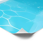 Poster Belle Plongée de chat dans la piscine Amusante (Coin)