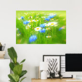 Poster Belle prairie estivale (Bureau à domicile)