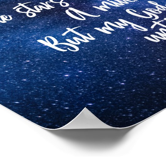 Poster Belle prière chrétienne Stars Night Sky Poem (Coin)