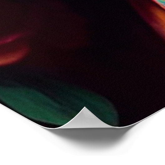 Poster Belle princesse avec robe florale (Coin)