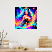 Poster Belle princesse galactique (Cuisine)