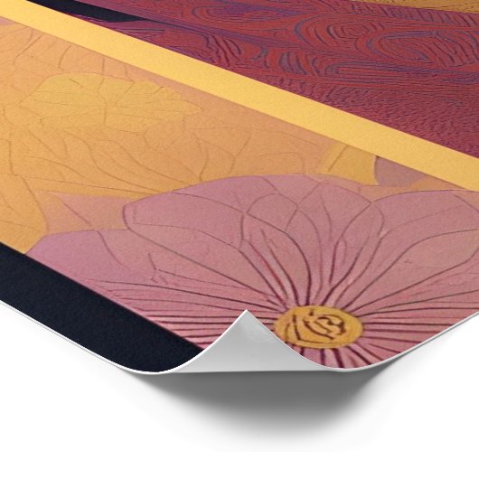 Poster Belle, rétro, art déco, portrait de femme des anné (Coin)