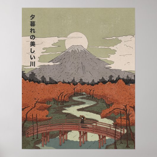 Poster Belle Rivière Au Crépuscule (Devant)