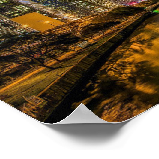 Poster Belle rivière Chicago à Sunset, Illinois (Coin)