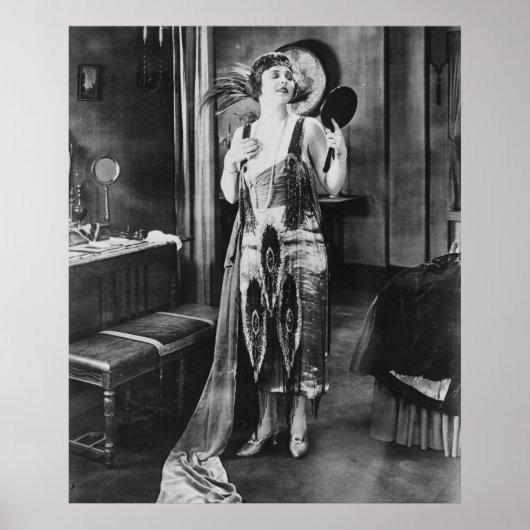 Poster Belle robe de femme Flapper Style années 1920 (Devant)