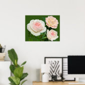 Poster Belle rose blanche (Bureau à domicile)