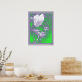POSTER BELLE ROSE BLANCHE IMPRIMÉE 18 X 24 (Cuisine)