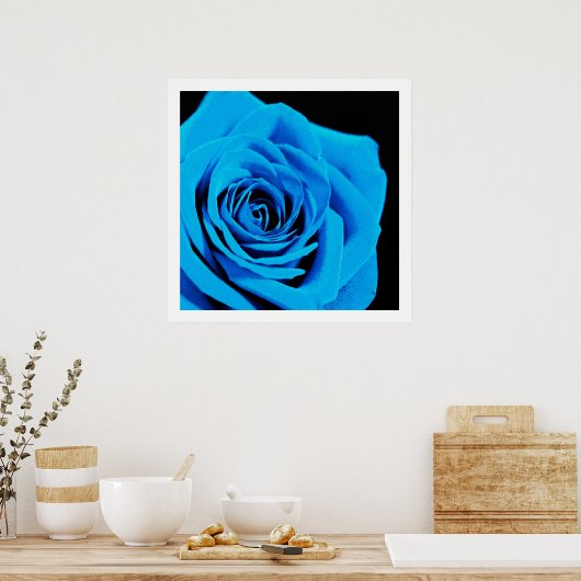 Poster Belle rose bleue (Cuisine)