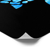 Poster Belle Silhouette De Tortue De Mer Vue Sous-Marine (Coin)