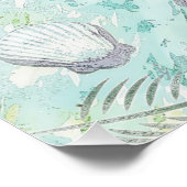 Poster Belle sirène à ailes bleues (Coin)