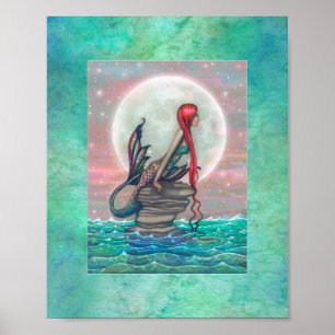 Poster Belle Sirène Imaginaire Art par Molly Harrison