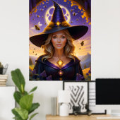 Poster Belle Sorcière Abeille à Miel (Bureau à domicile)
