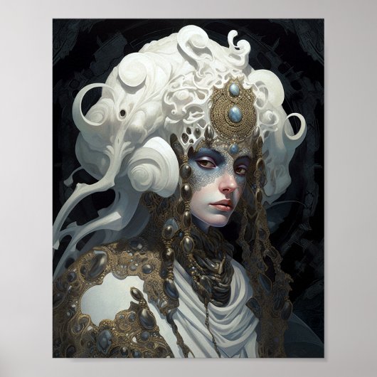 Poster Belle sorcière Demon Queen Imaginaire Art (Devant)