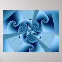Belle Spirale Bleue Belle Fractale Art