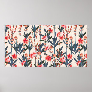 Poster Belle stylish Garden floraux motif dans la ma
