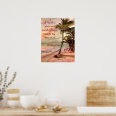 Poster Belle Sunrise Beach Palms Shakespeare Citation (Cuisine)