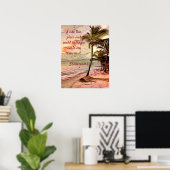 Poster Belle Sunrise Beach Palms Shakespeare Citation (Bureau à domicile)