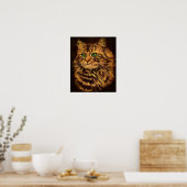 Poster belle tabby à cheveux longs (Cuisine)